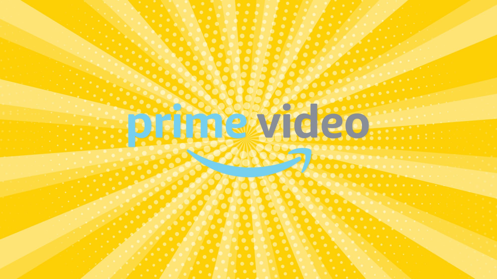 Prime Video logo on a yellow background