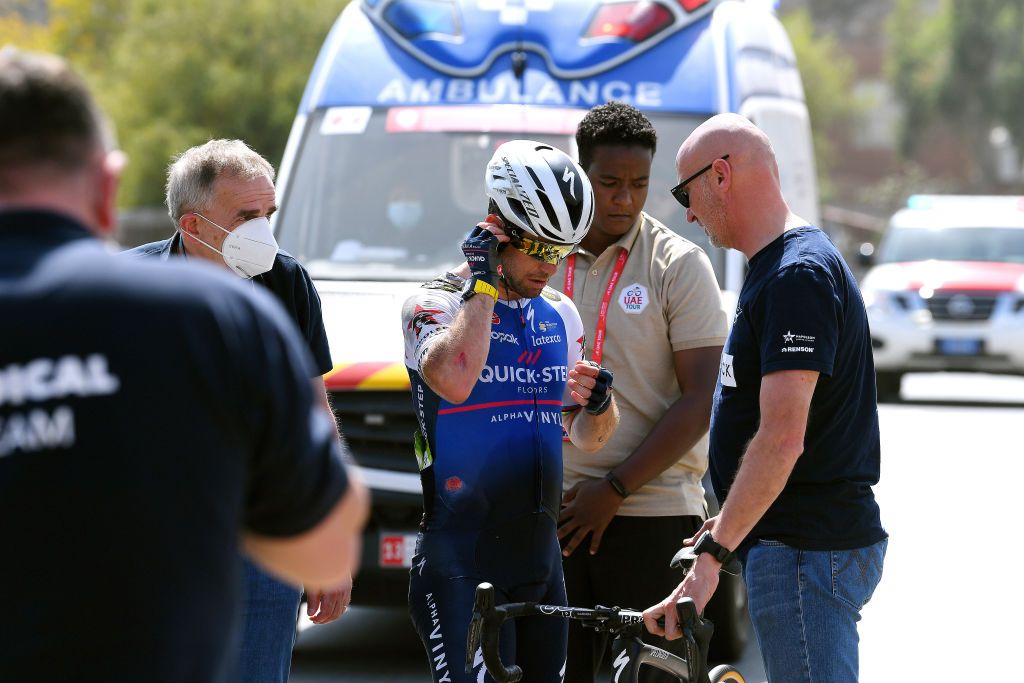 Mark Cavendish got up and raced on at the UAE Tour