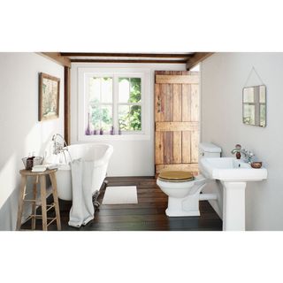 cavendish oak bathroom suite with roll top bath