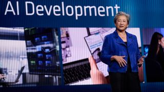 Lisa Su, chair and chief executive officer of Advanced Micro Devices Inc. (AMD), during the 2026 CES event in Las Vegas, Nevada, US, on Monday, Jan. 5, 2026. 