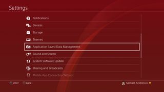 how to transfer data from PS4 to PS5 — application saved data