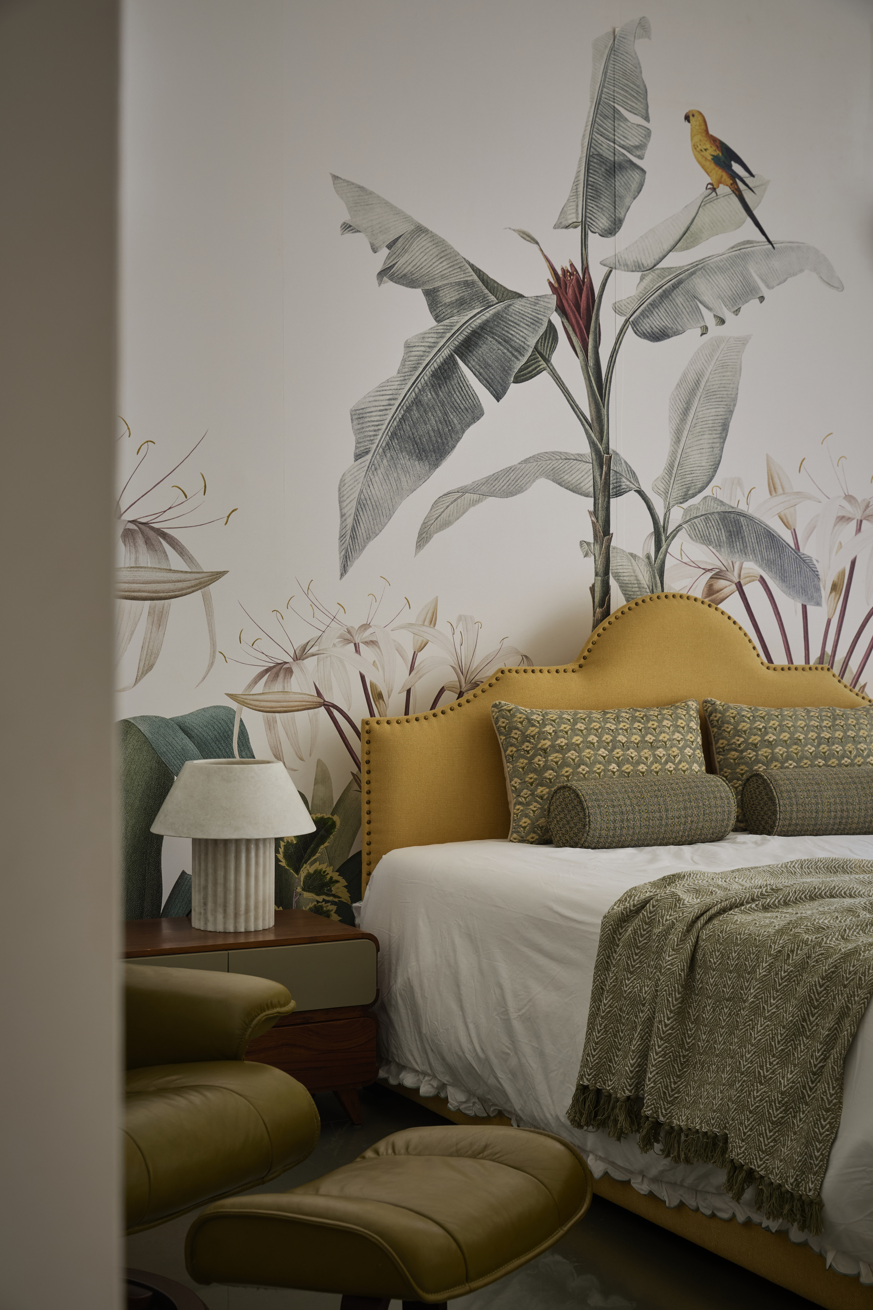 Vibrant bedrooms inside a Coimbatore home