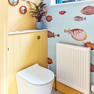 cloakroom with painted panelling