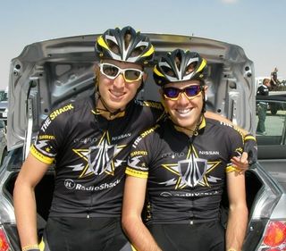 Trek-Livestrong's Taylor Phinney, left, and Alex Dowsett were happy but nervous before the start of the 2010 Tour of Qatar