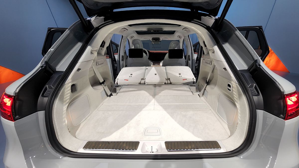 View through trunk, with 2nd and 3rd seats folded down