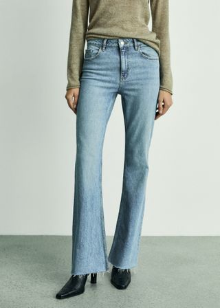 Fiona Flared Mid-Rise Jeans - Women | Mango Usa