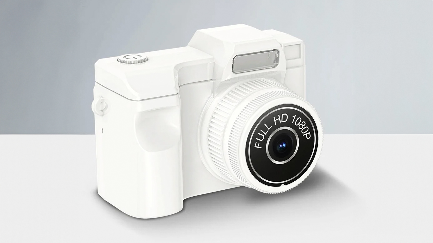 Marvue Mini Keychain Camera against a grey background