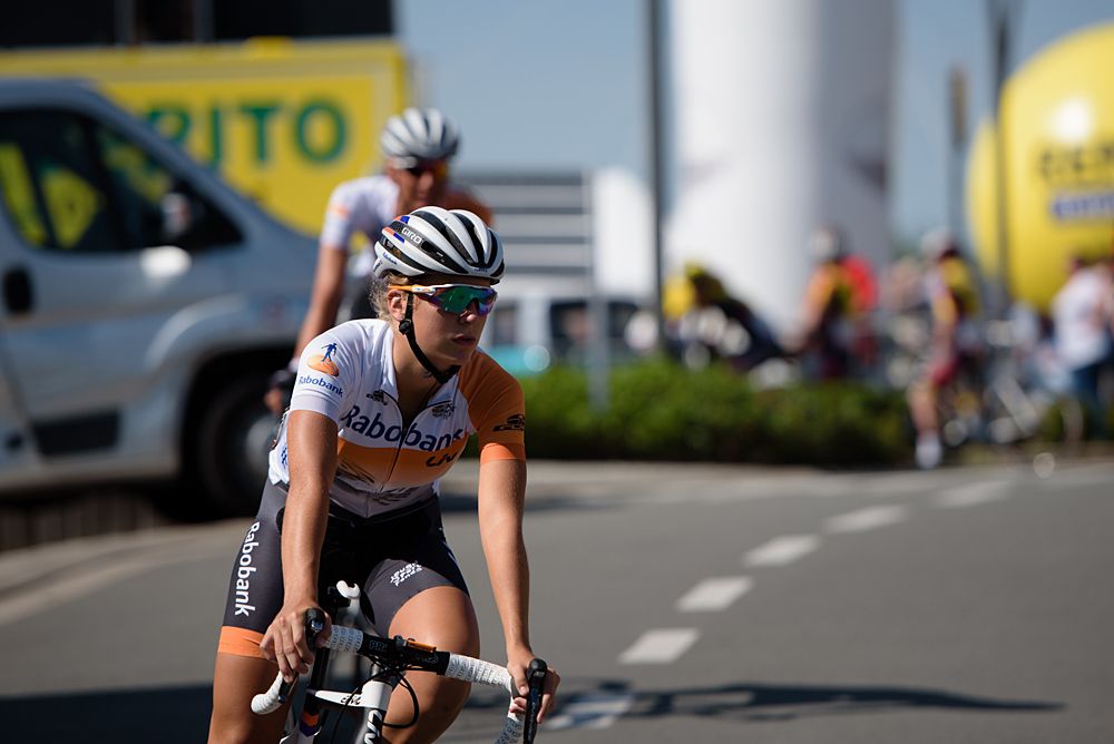 Yara Kastelijn (Rabo Liv) at the 108 km Stage 2 of the Lotto Belgium Tour 2016