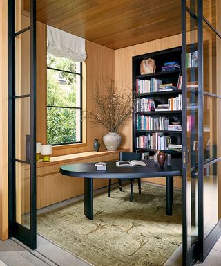 Room divider ideas with steel framed doors
