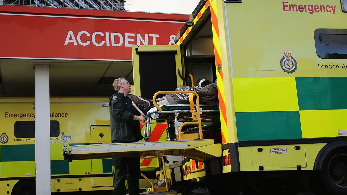 Ambulance outside Accident and Emergency