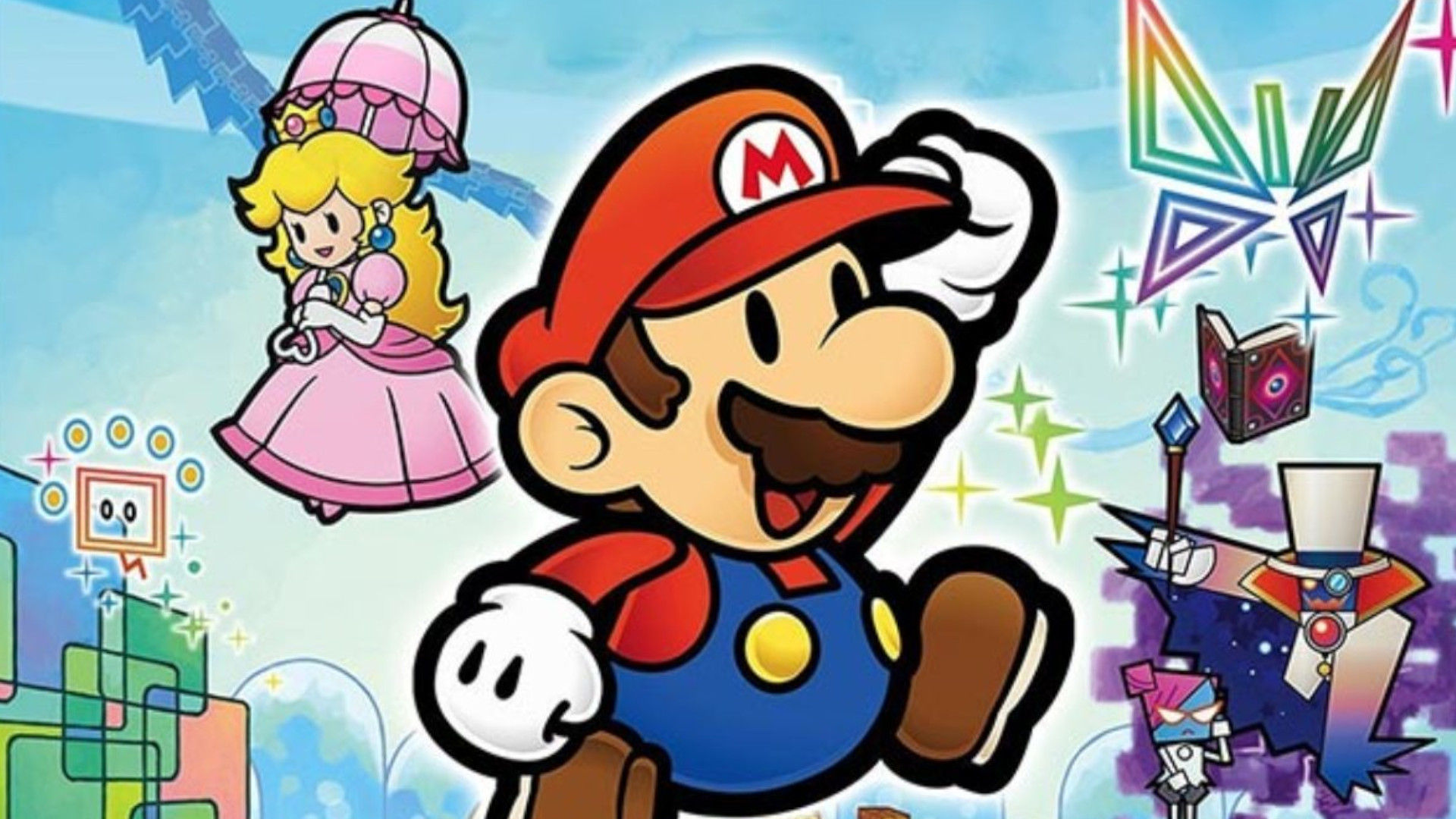 A screenshot of one of the best Wii games of all time, Super Paper Mario