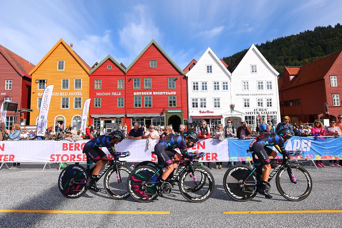 The Canyon-SRAM team head into Bergen