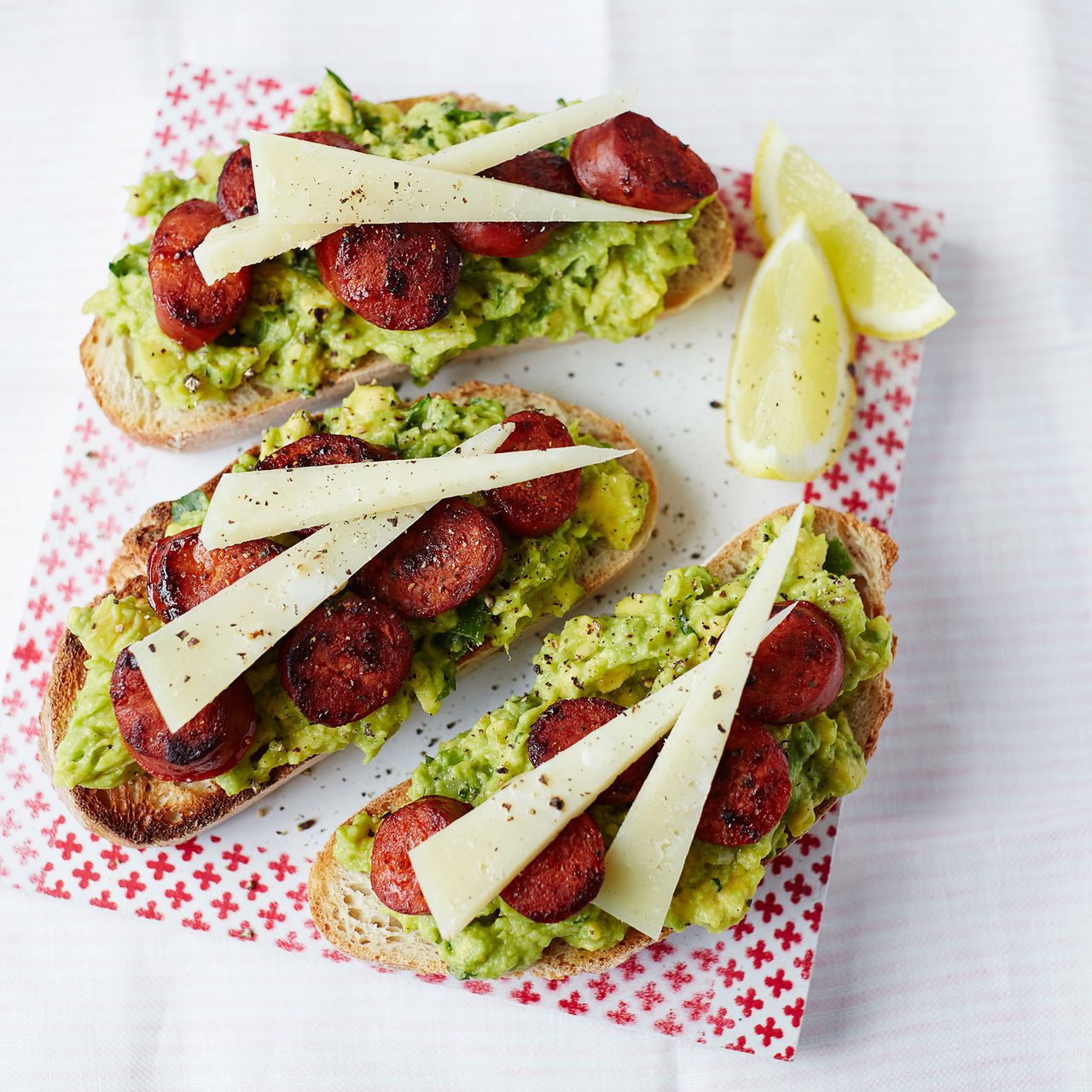 Avocado and Chorizo Bruschetta