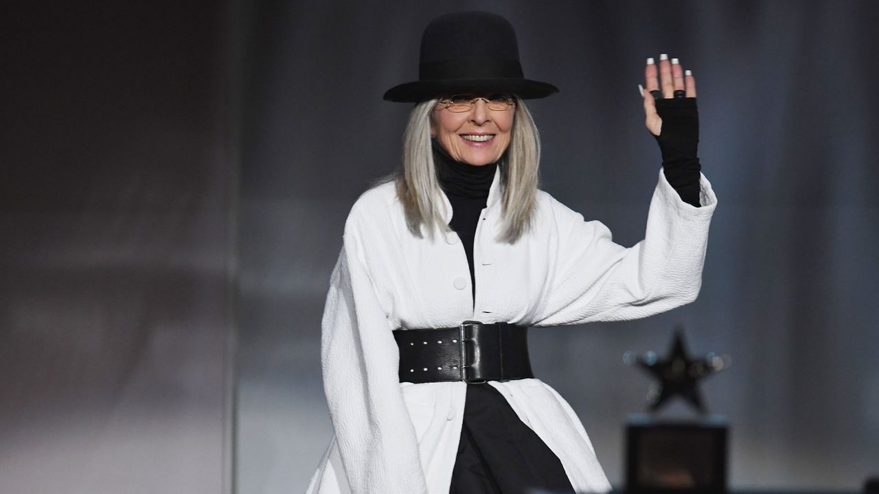 Diane Keaton accepts the AFI Life Achievement Award onstage during American Film Institute&#039;s 45th Life Achievement Award Gala Tribute to Diane Keaton