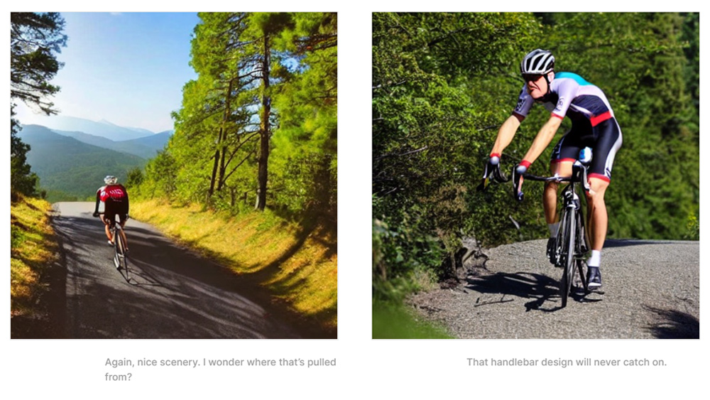 An AI-generated image of cycling