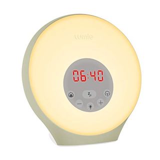 Lumie Sunrise Alarm - Sunrise Wake-Up Alarm, Sunset Sleep Feature, Sounds and Mood Lighting, White