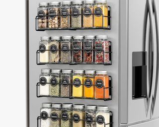 Spice rack on fridge