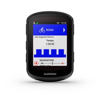 Garmin Edge computer screen showing a suggested daily workout
