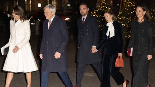 Carole Middleton, Michael Middleton, James Middleton, Alizee Thevenet and Pippa Middleton attend the 'Together At Christmas' Carol Service at Westminster Abbey on December 06, 2024