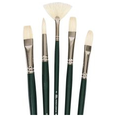 A selection of different shaped Winton brushes