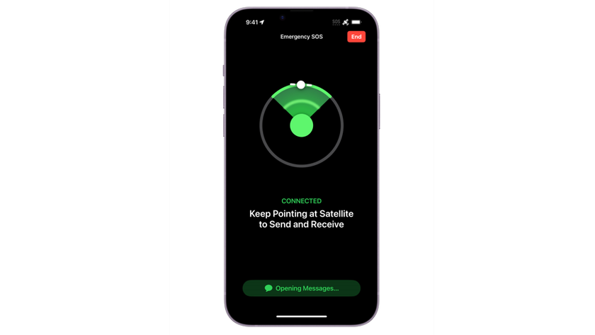 Apple Emergency SOS on an iPhone 14