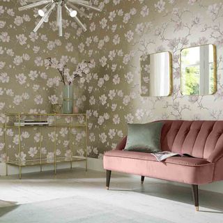 living room with wallpaper pierre graham brown colour