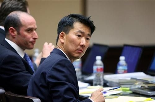 Attorneys Howard Jacobs (l) and Maurice Suh
