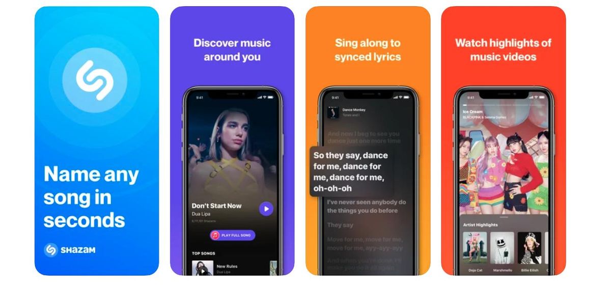 Shazam App Store Screenshots