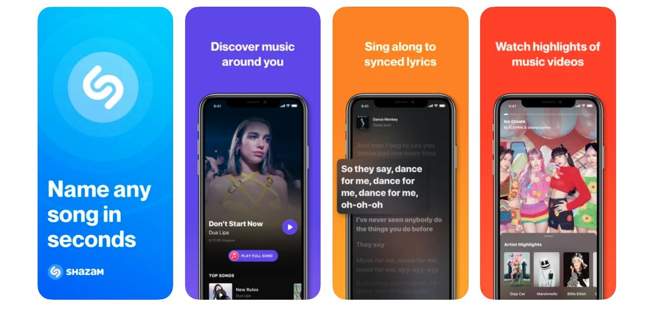 Shazam App Store Screenshots