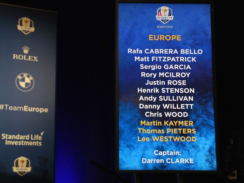 European Ryder Cup team