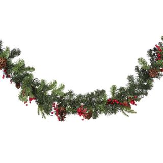 Laura Ashley Holly and Berry Lit Garland