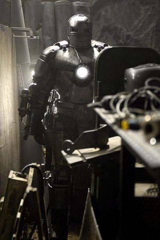 The Iron Man armor mark I was a real practical effect designed by Stan Winston.