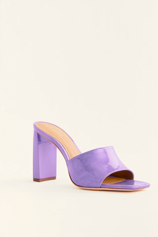 Digital Lavender Color Trend 2023 | Reformation Georgi Block Heel Sandal