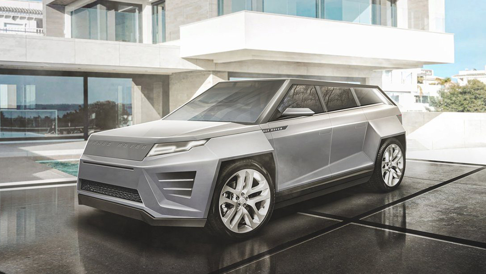 A car redesigned in the style of the Tesla Cybertruck