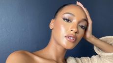 Jourdan Dunn with super glowy makeup - Valentines day makeup looks