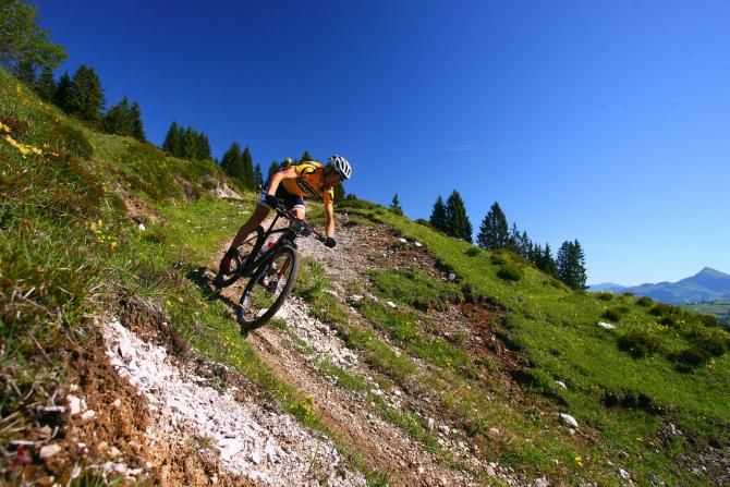 Christoph Sauser out on course