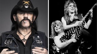 Lemmy in 2010, and Ozzy Osbourne with Randy Rhoads in 1982