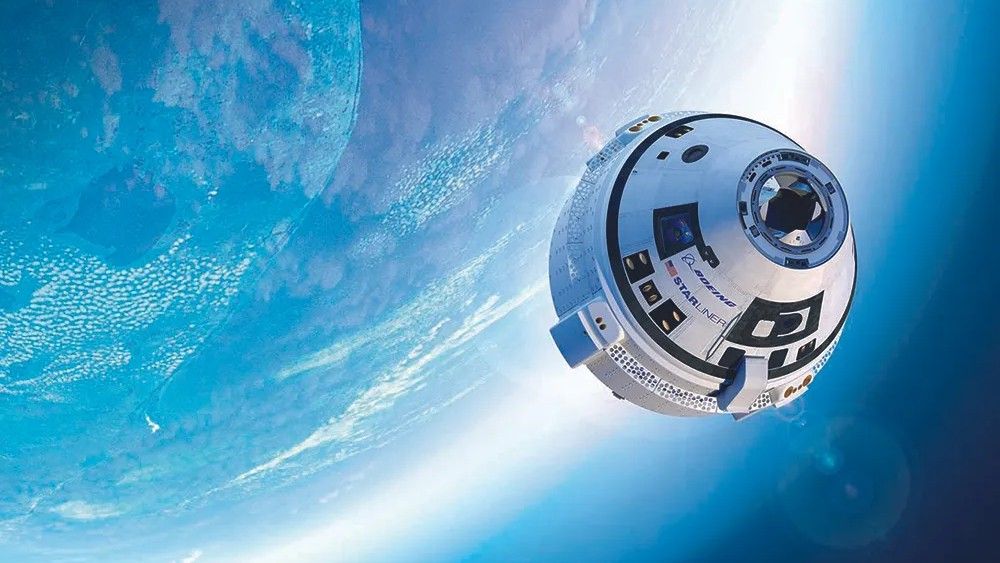 An artist&#039;s rendition shows Boeing&#039;s CST-100 Starliner heading for a rendezvous with the International Space Station.