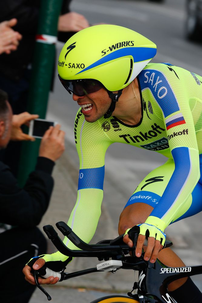 Alberto Contador on the course.