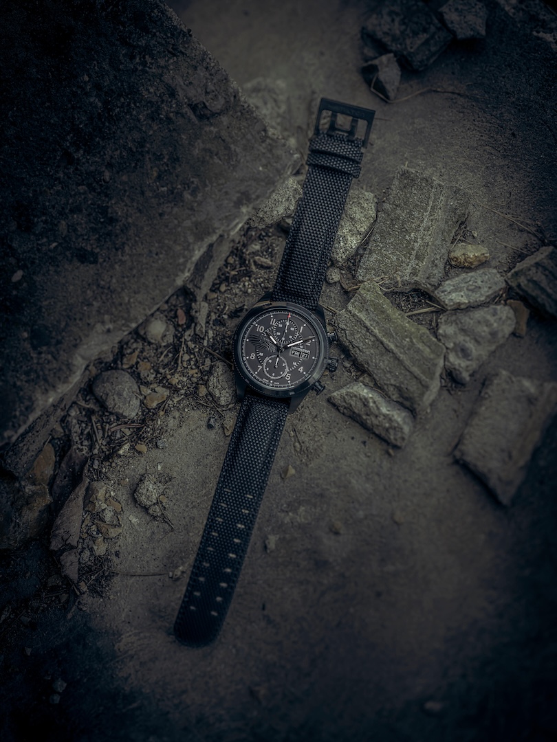 Resident Evil Requiem Hamilton watch: Khaki Field Auto Chrono on Leon 