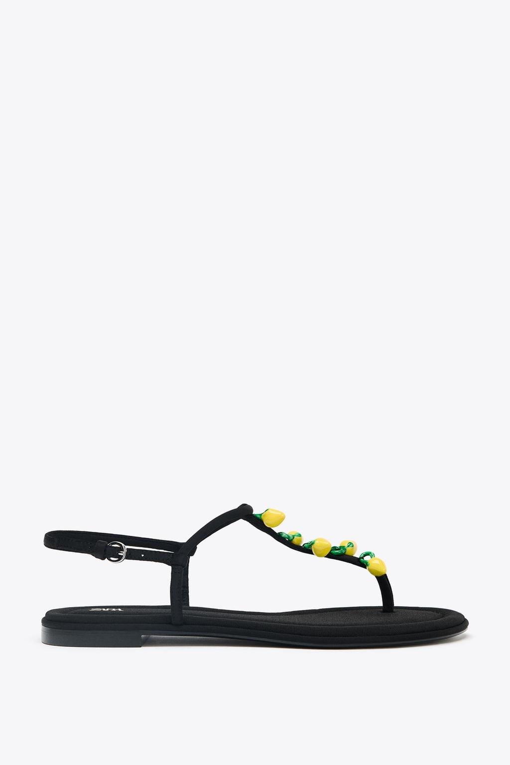 Zara, Beaded Strap Sandals