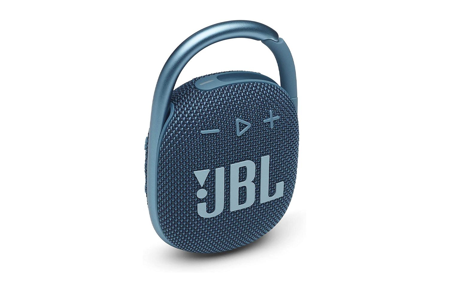 Los mejores accesorios para el regreso a la escuela para MacBook: JBL Clip 4 contra un fondo blanco