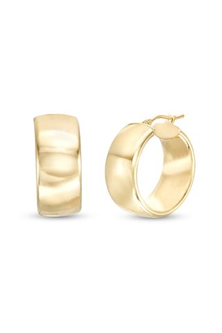 Made in Italy 15.0mm Tube Hoop Earrings in 10K Gold