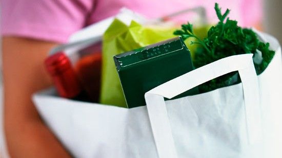 ester shopping grocery in white bag