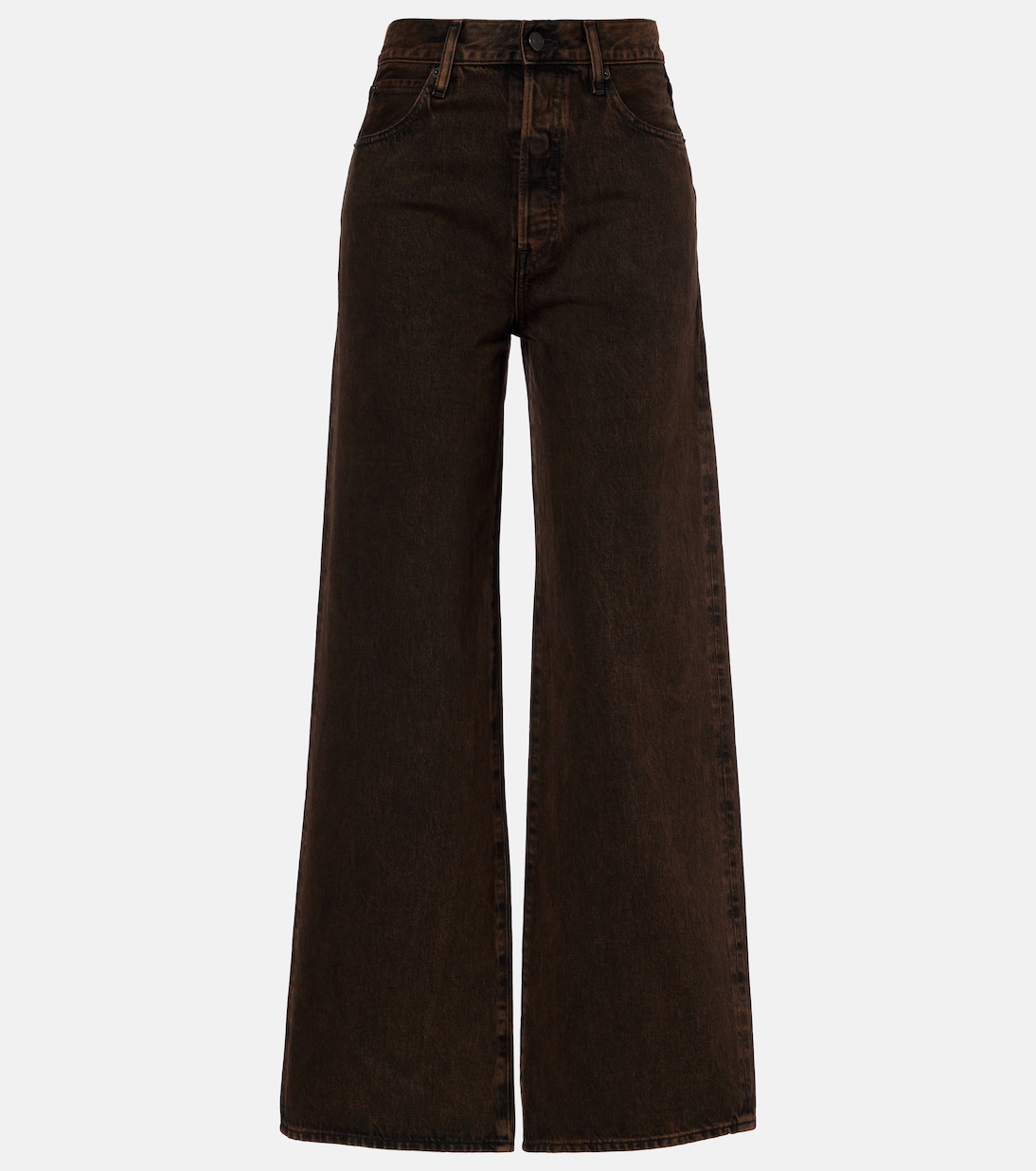 Collegiate High-Rise Wide-Leg Jeans
