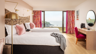 A bedroom with seaview at Bedruthan Hotel & Spa
