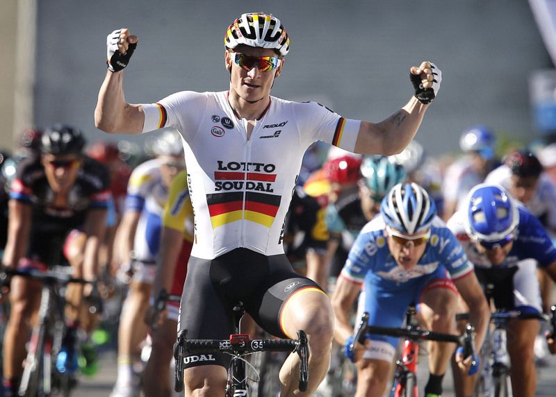 Andr&eacute; Greipel (Lotto Soudal) gets the win