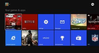 Xbox One games and apps screen