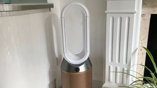 Dyson Hot + Cool Air Purifier in the corner of the room