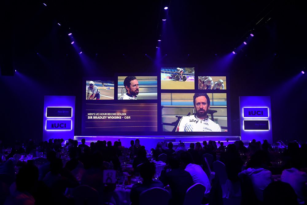 Bradley Wiggins sent in a video acceptance